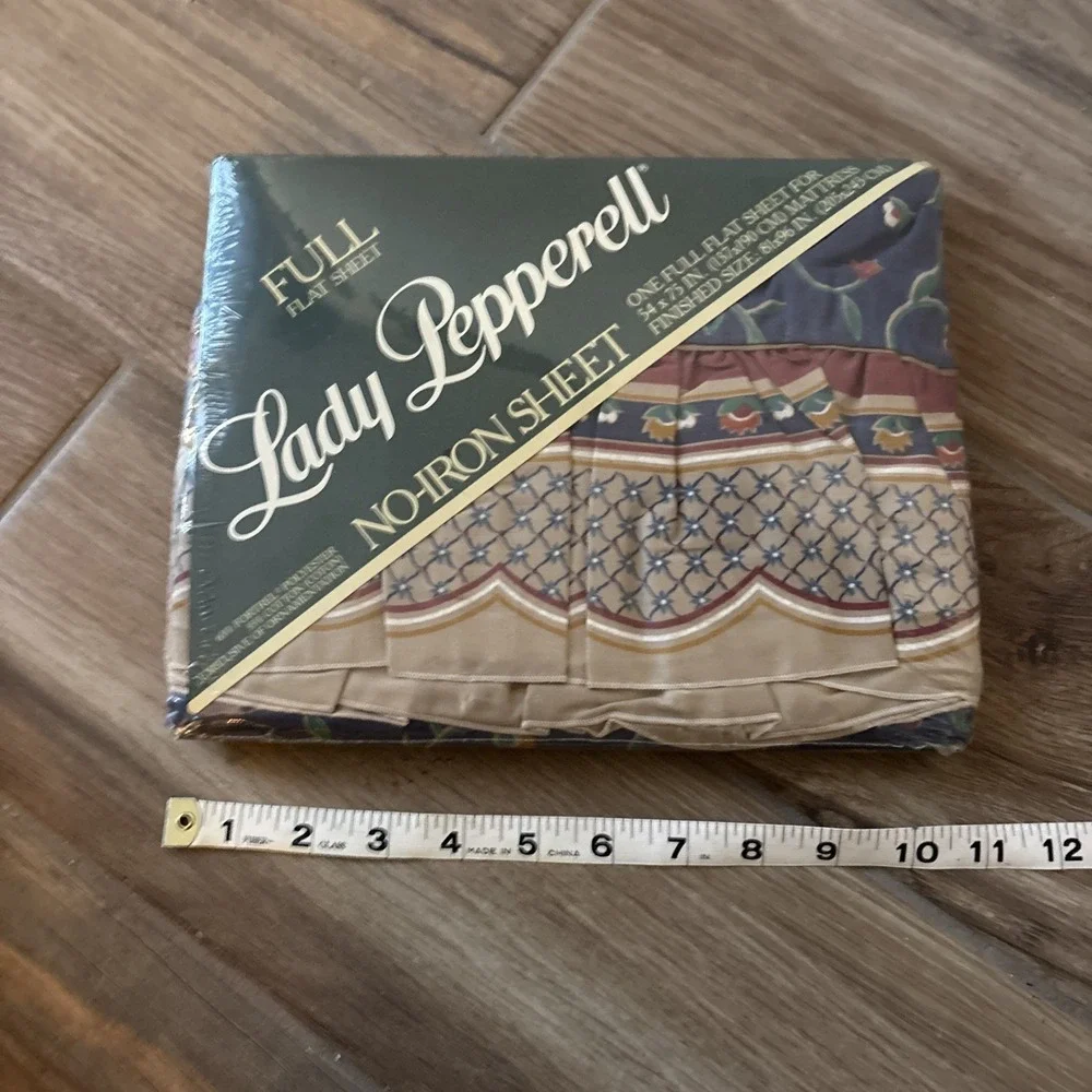 Vintage Lady Pepperell Full Sheet Set‎ No Iron Cottage Floral New In Packaging